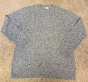Flint and Tinder Crewneck Sweater Mens XLT Merino Wool Speckled Donegal Gray